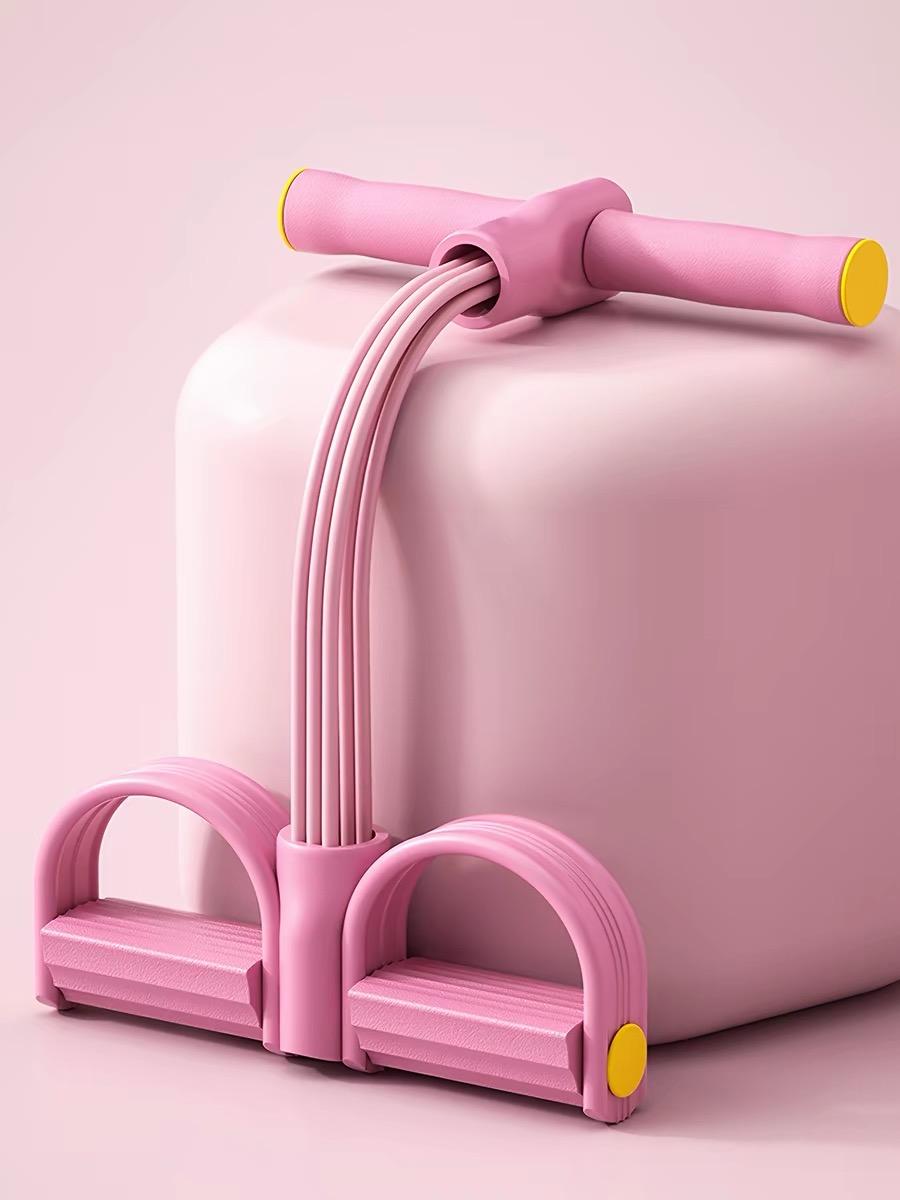 6-Tube Pedal Resistance Band, Portable Elastic Exercise Tube for Home Gym, Full-Body Workout & Fitness Training