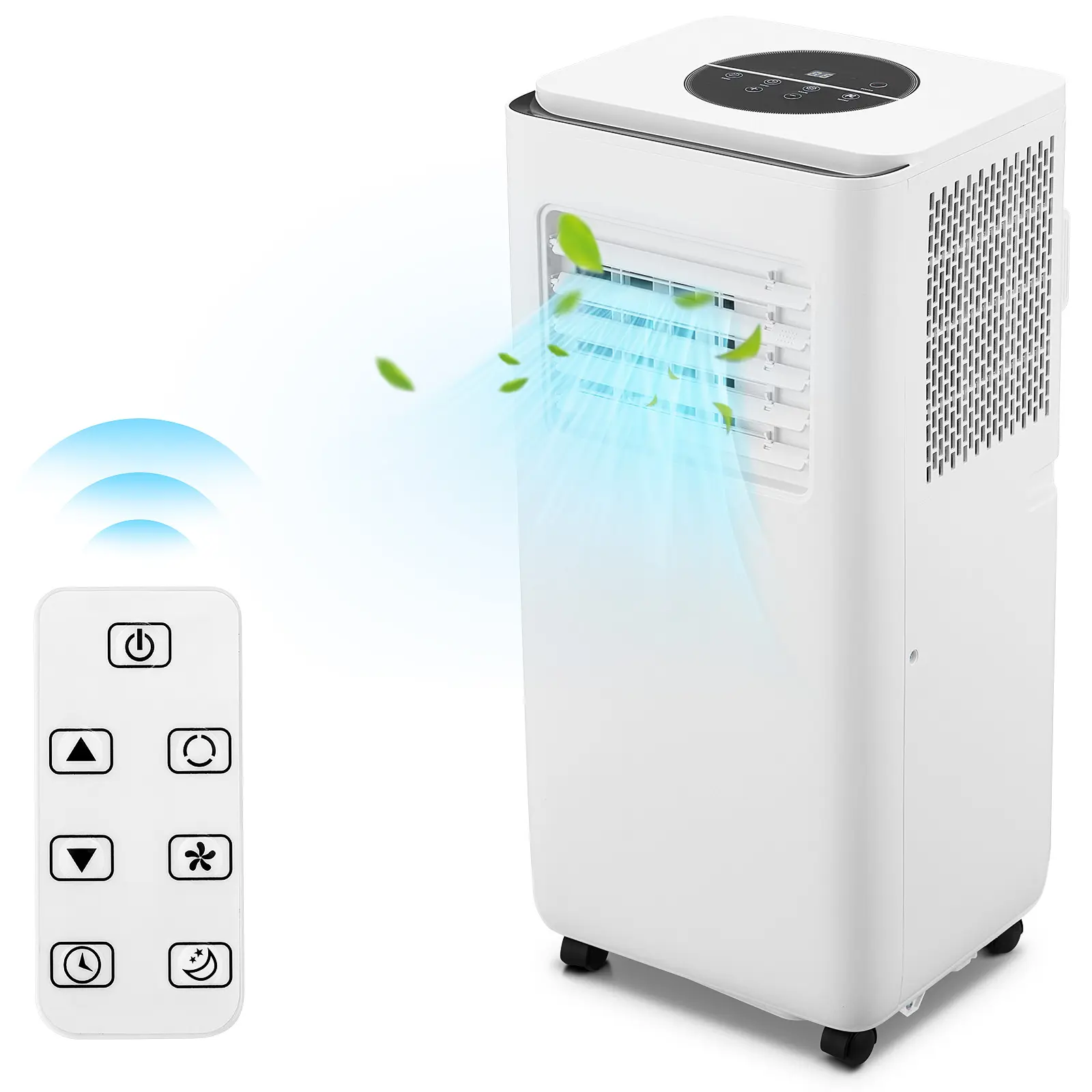 10000 BTU Portable Air Conditioner - 3-in-1 Quiet Airconditioner, Mobile AC Unit with No-Leak Hose, Tool-Free Window Kit, Renter-Friendly for 450 Sq.Ft Bedroom, Renters' Home Office