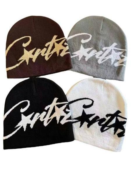 Unisex Y2K Star Letter Jacquard Beanie - Soft Stretchy Winter Streetwear Skull Cap | Music Festival Daily Fit
