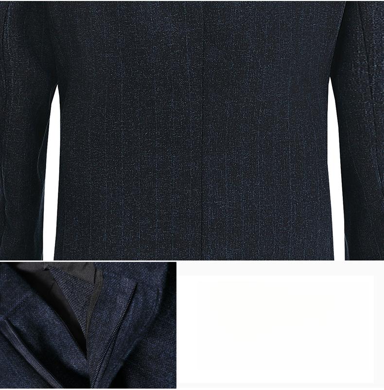 Men's Black Double-Breasted Slim Fit Blazer  Peak Lapel Korean Style Casual Business Suit with Side Vents