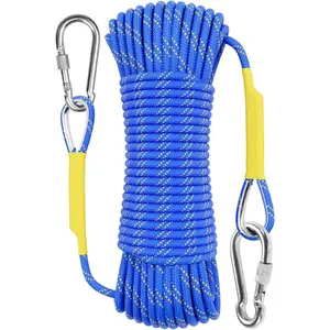 Static Outdoor Climbing Rope, Available in 10M(32ft),20M(64ft),30M(96ft),50M(160ft),70M(230ft),152M(500ft),352M(1000ft) for Fire Rescue, Ice Climbing, Emergency Escape