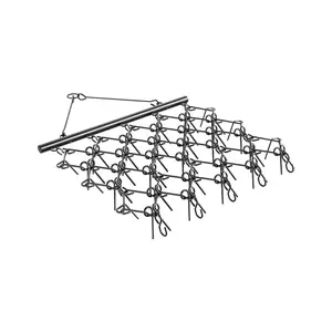 VEVOR Drag Harrow, 5x 4.5 ft Durable Chain Harrow with 60 Sharp Teeth, Suitable for ATV UTV Tractor, Ideal for Soil Preparation, Seeding, Smoothing Landscapes, and Yard Gravel Driveway Maintenance