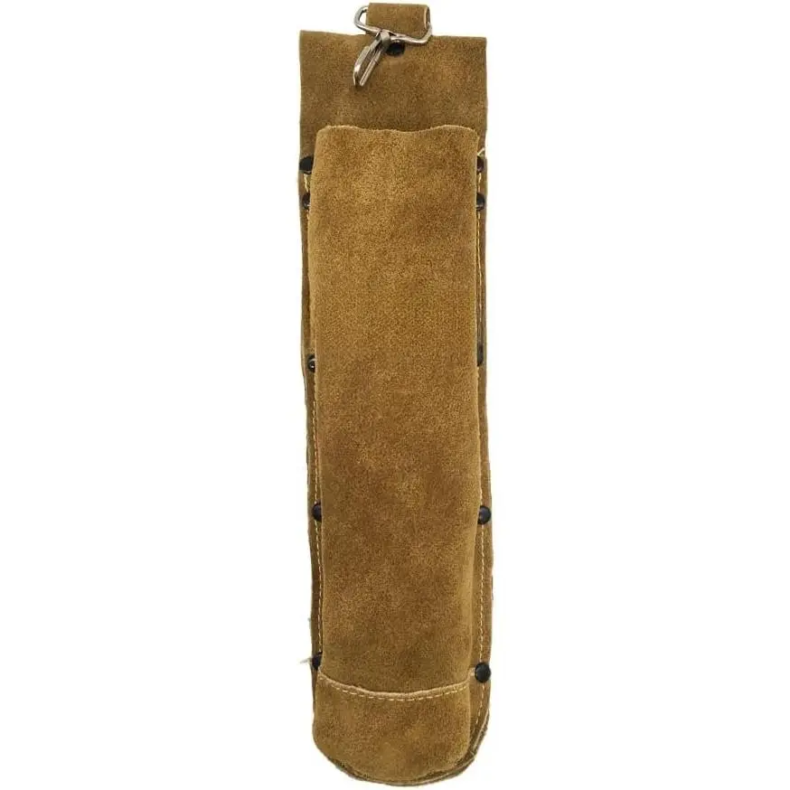 Leather Arc Welding Rod Bag Electrode Holder Heat Flame Resistant Hardware Tool  Bag Storage Can for Stick Welding Container