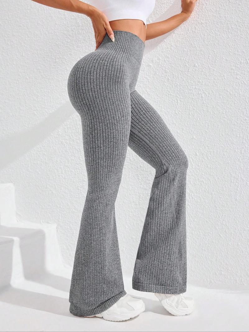 Women's Solid High Waist Sports Leggings, Casual Comfy Breathable Skinny Pants for Yoga Gym Workout Running, Ladies Sportswear for All Seasons