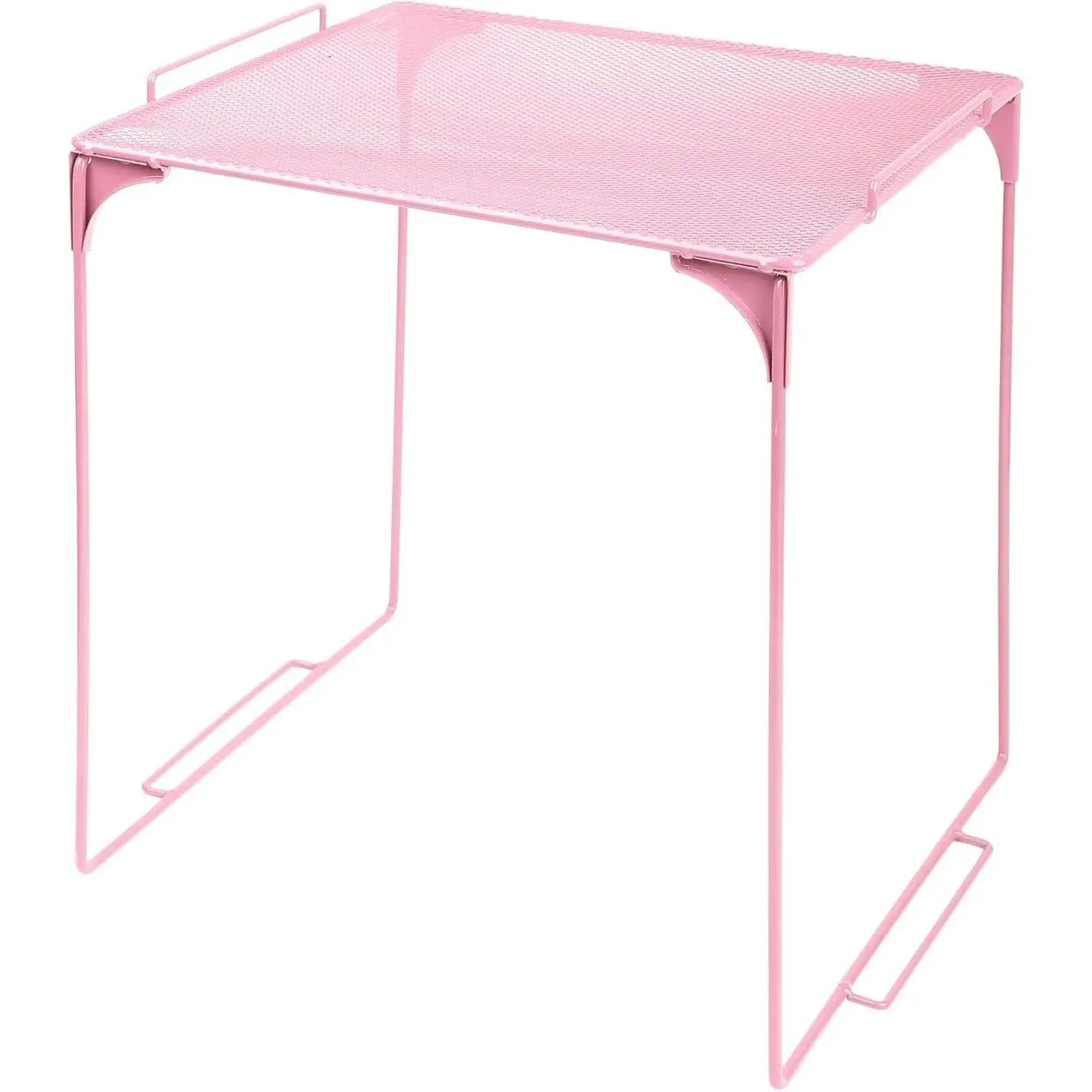 Locker Organizer Shelf Stackable Extra Locker Shelf for School Locker Organizer Storage Cabinet Accessories Suitable for School, Office, and Home use (1, Light Pink)