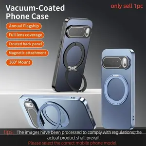 Luxury Rotating Magnet Ring Magnetic Stand Phone Case For Google Pixel9 10 Pro XL 9A 8 8A Solid Color Plating PC Protector Cover Protection