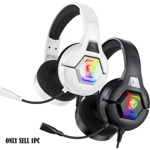 S100 Wired Gaming Headset with Noise Cancelling Microphone, LED Light Stereo Sound, Ps4 PC Xbox One Switch Ps5 Controller, Wired Gaming Headphones, PC Headsets, Gaming Accessory, Gaming Items