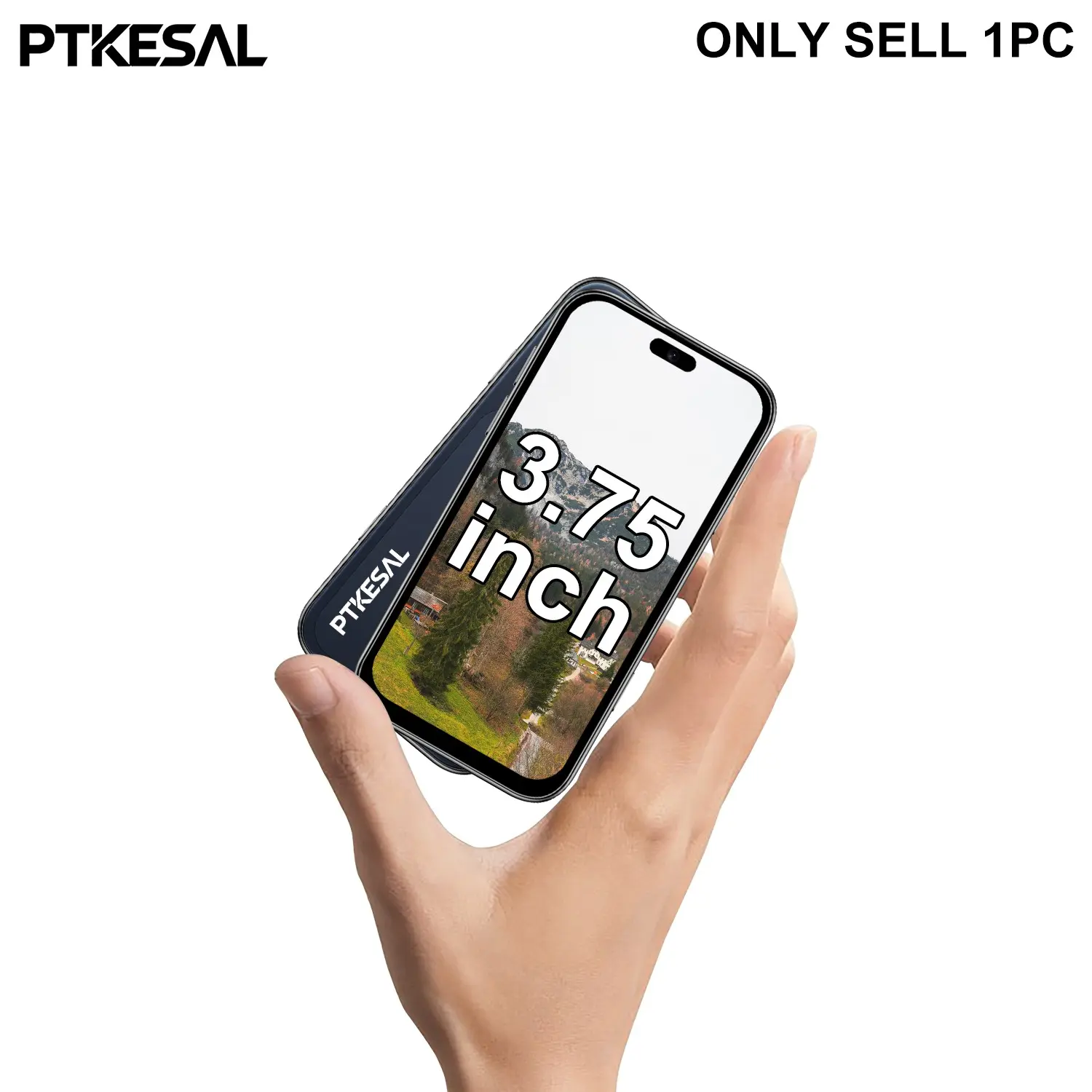 PTKESAL- Mini smartphone Android Cell Phone 2GB RAM + 16GB storage, Android 10.0, 3.75 inches, one-click photo button, processor with 4 cores, clear camera, 2+2MP dual SIM card support, convenient for students and children.