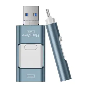 3-In-1 Flash Drive Portable Encrypted USB 3.0 Memory Stick, Thumb Drive, Micro USB for Android and PC, Secure Data Storage Solution, Daily Use