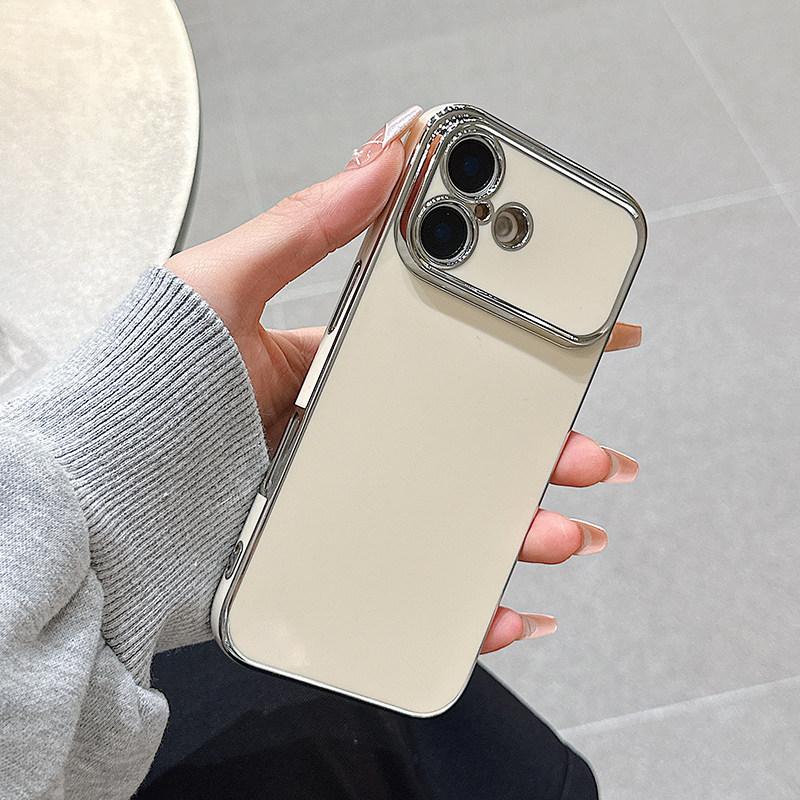iPhone 11/12/13/14/15/16/17 Pro Max/Air Case|   Premium Electroplated Full-Cover Large View Window Soft Case