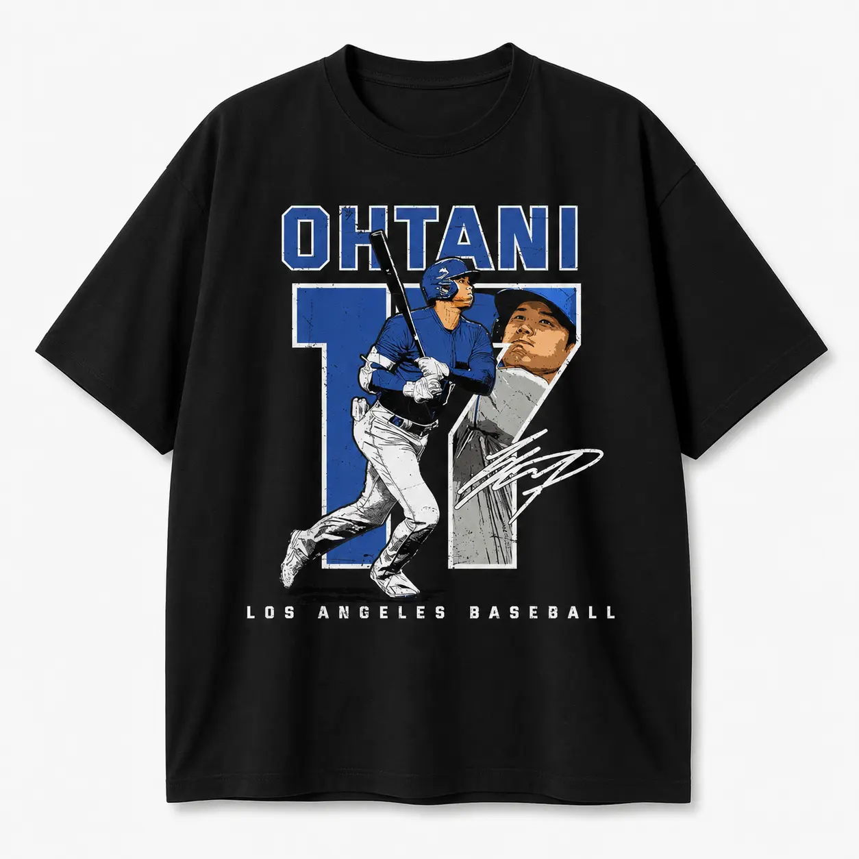 Number and Portrait Shohei Ohtani T-Shirt