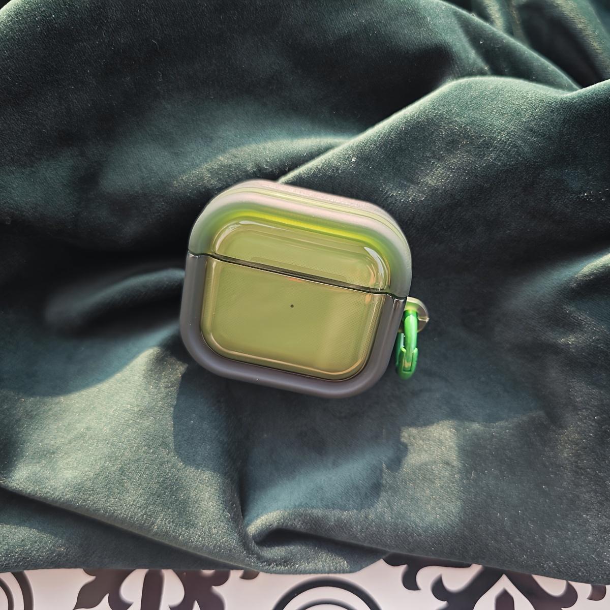 1 Minimalist and Creative Solid-color Morandi Material Case with No Patterns, Featuring a  and Trendy Design. It Has a Three-dimensional Frame Shape with a Loop Clasp and Is Suitable for AirPods 1/2/3/Pro/Pro2 Earphone Cases