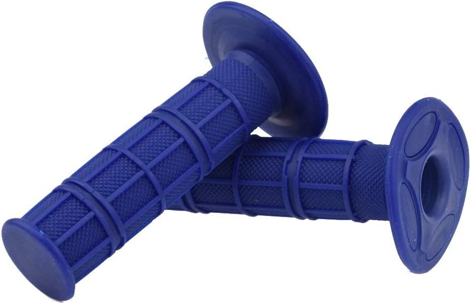 7/8 Inches Universal Motorcycle Grips Hand Grips for CRF50 CRF125 YZ80 YZ85 YZ250 KLX110 TTR125 SSR125 Pit Dirt Bike Off Road Parts Blue Rubber