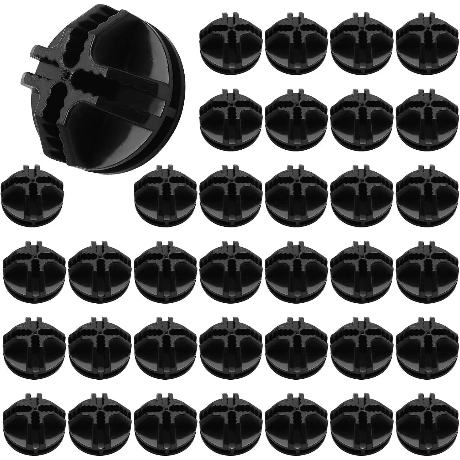 36 Pcs Wire Cube Plastic Connectors for Cube Storage, Black Modular Closet Organizer and Metal Grid Shelving Unit, Suitable for 3.5-4mm Diameter Iron Wire
