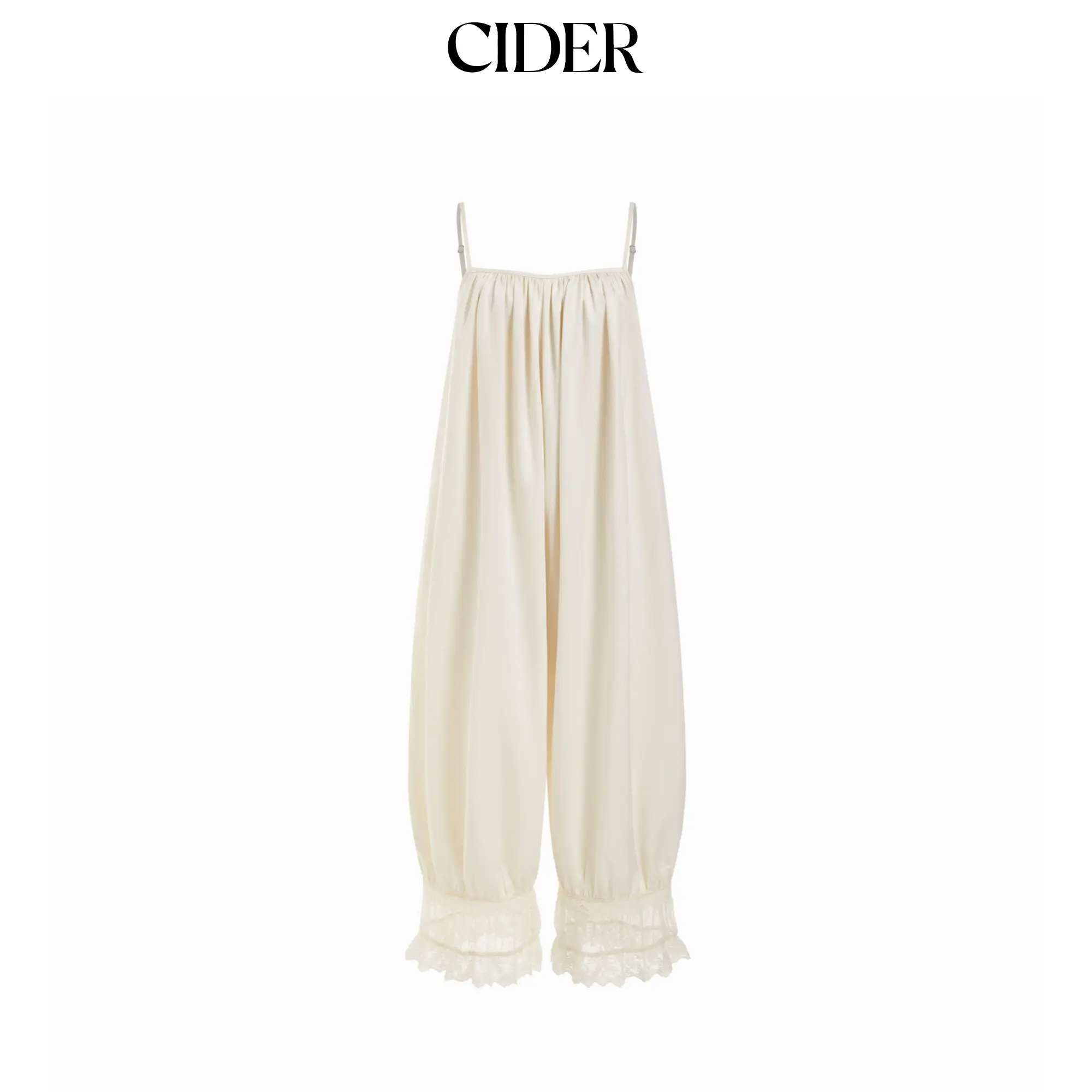 Cider Lace Panel Mid Rise Bloomer Jumpsuit