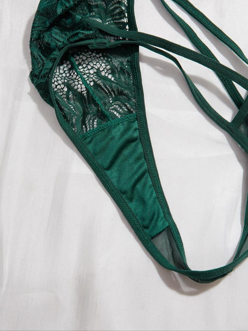 Women's Solid Cut Out Sheer Lace Lingerie Bodysuit, Fashion Comfy Sexy Breathable Push Up Bodysuit for Daily Wear, Women Sexy Lingeries for All Seasons, Lingerie Lace Nightwear, Underwear, Soft Lingerie