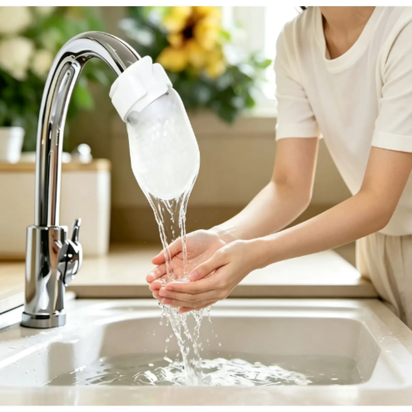 Multi-fit Sink Tap Water Filter Pouch, Fine Particle Purification for Household Municipal Water & Natural Source Water, Captures Iron Oxide Sediment & Multiple Floating Residues