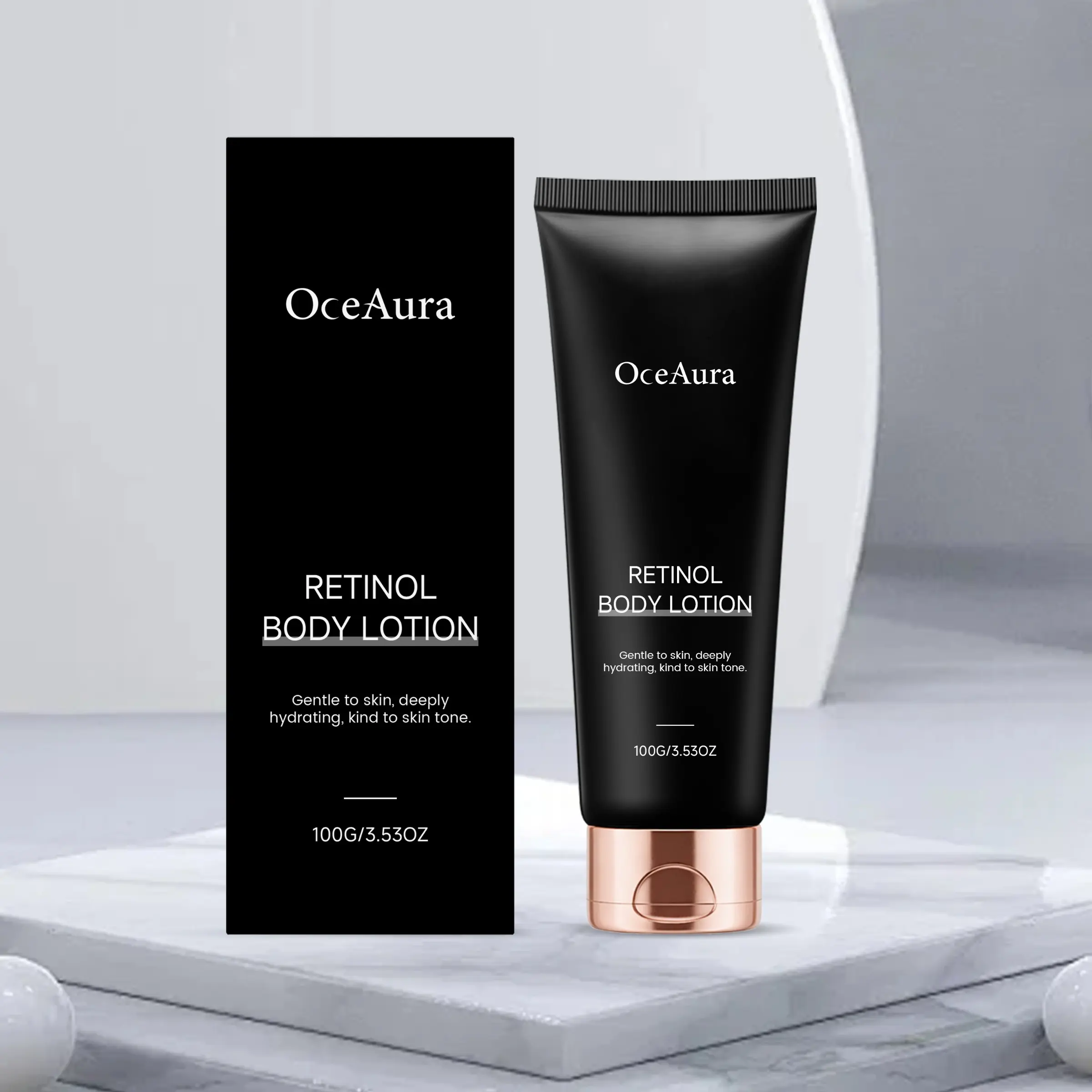 Retinol Body Lotion, Gentle Moisturizing Daily Body Care, Refreshing Smooth Long-Lasting Hydrating Tone Skin Lotion, Softening & Nourishing
