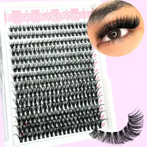 20D40D mixed length 9-16mm, perfect for beginners, reusable, D-roll, 0.07mm thick dramatic eyelashes DIY eyelash extension natural fluffy Russian personal eyelash bundle