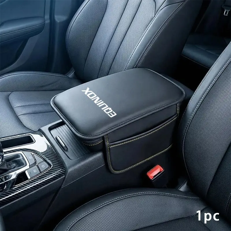 Chevrolet Equinox Center Console Pad, Multi-Pocket Storage, PU Leather, Stain-Resistant, Easy Install, for Men and Women