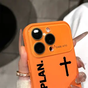 God's Plan Cross Pattern Dopamine Ins Style SolidColor Phone Case with Ultra Skin friendly Touch, AllInclusive Lens Phone Case Suitable for iPhone 17 1615 14 13 12 Pro Max Air Isaiah Christian