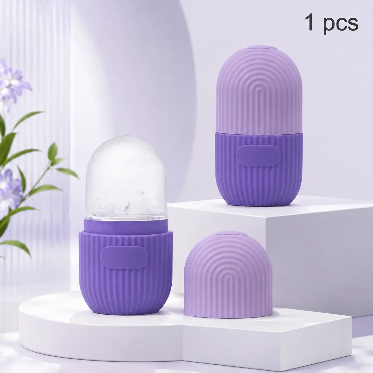 Reusable Silicone Ice Roller for Face, Cooling Facial Massage Mold for Under-Eye Puffiness, Neck and Daily Skin Care