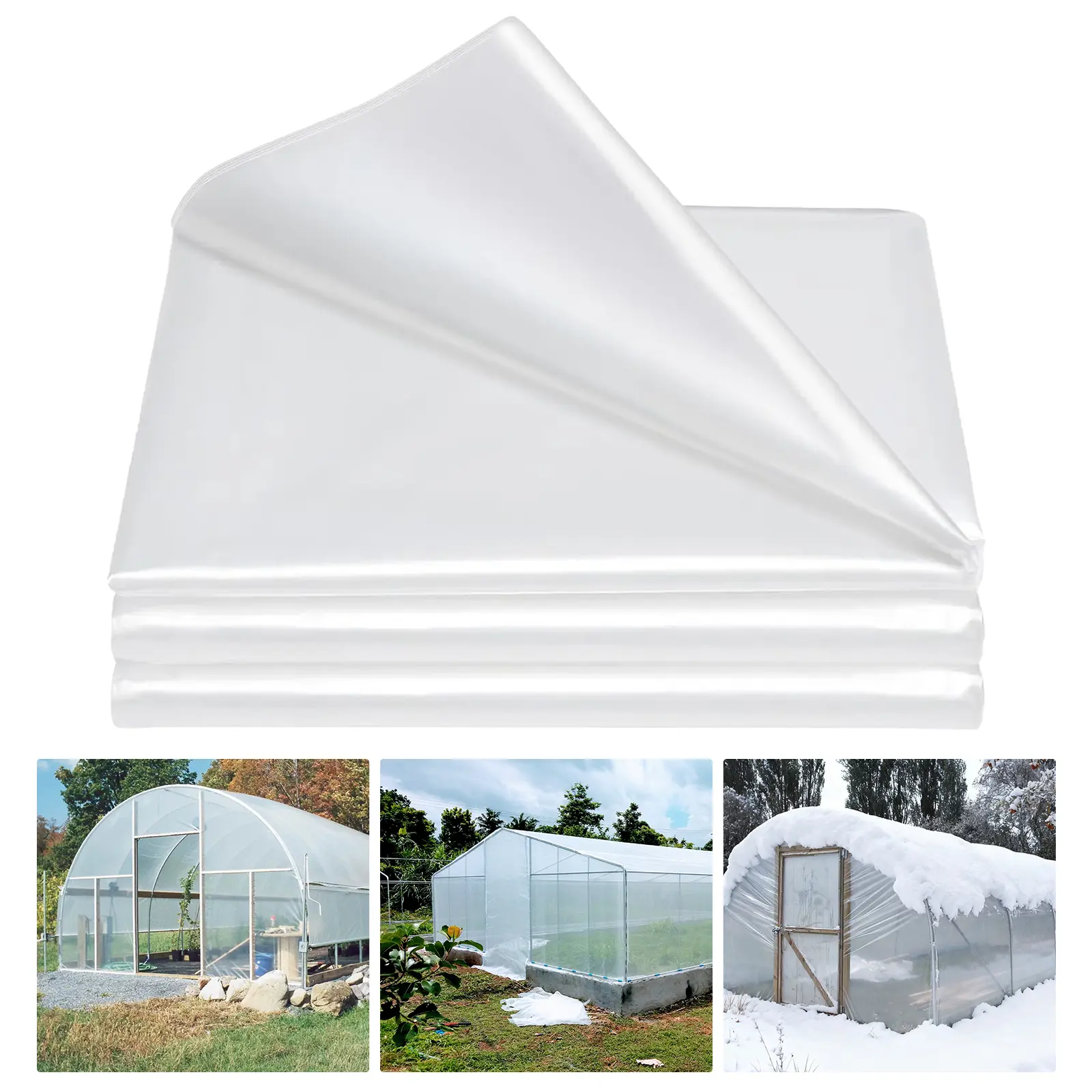6 Mil Greenhouse Plastic,Clear Plastic Sheeting,LDPE Plastic Film for Farm, Garden, Agriculture, Painting,Greenhouse,Anti-Aging for 2 Years
