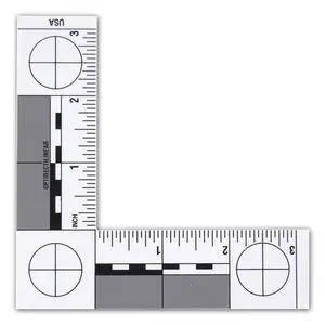 Photomacrographic L-Shaped Scale for Crime Scene Photography (in inches, Best for US Law Enforcement use)