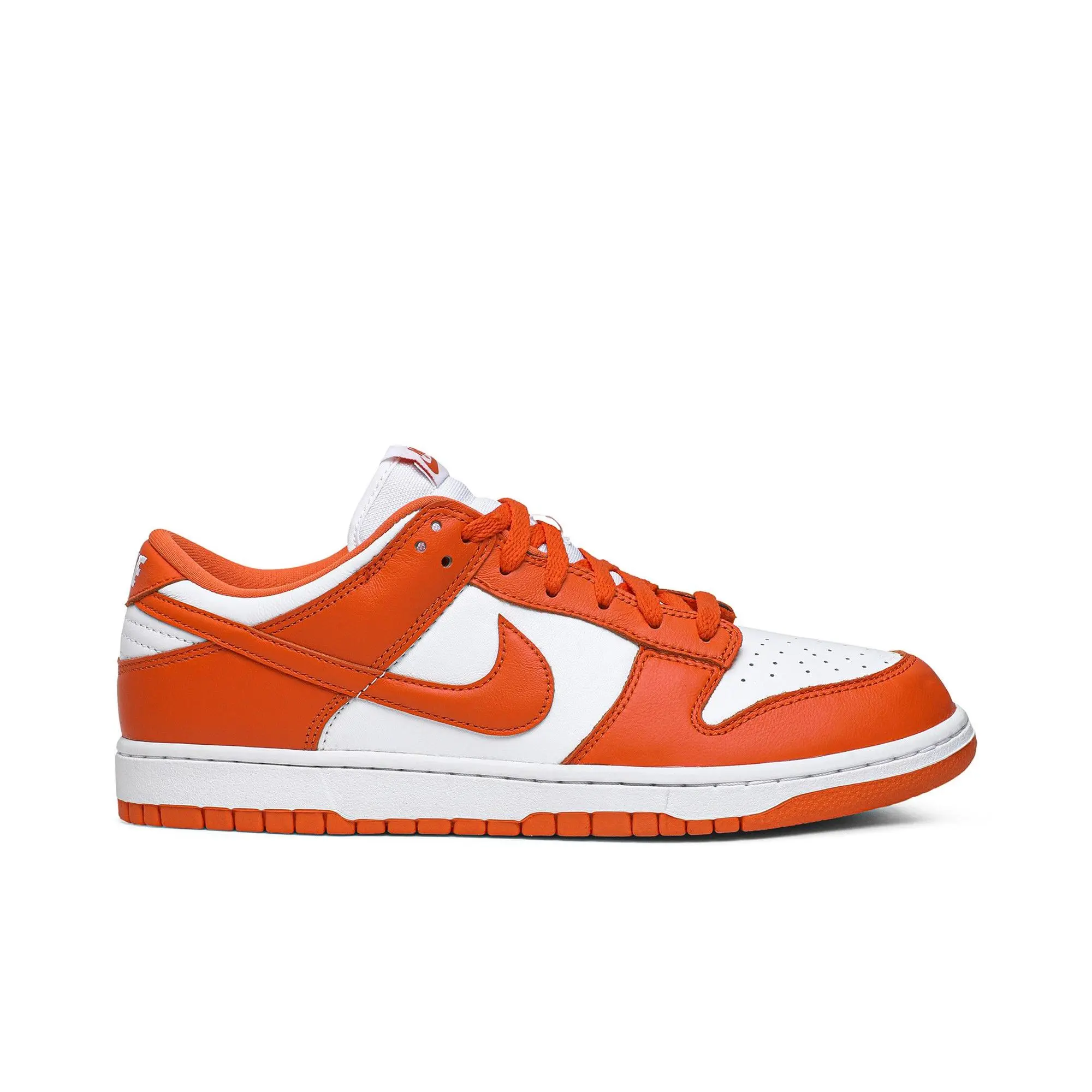 NIKE Unisex Dunk Low Retro SP 'Syracuse' Skateboarding Sneakers - Style CU1726-101, White/Orange Blaze, Leather Upper, Lace-Up Closure, Low Ankle Cut, Checkered Pattern, Retro Design