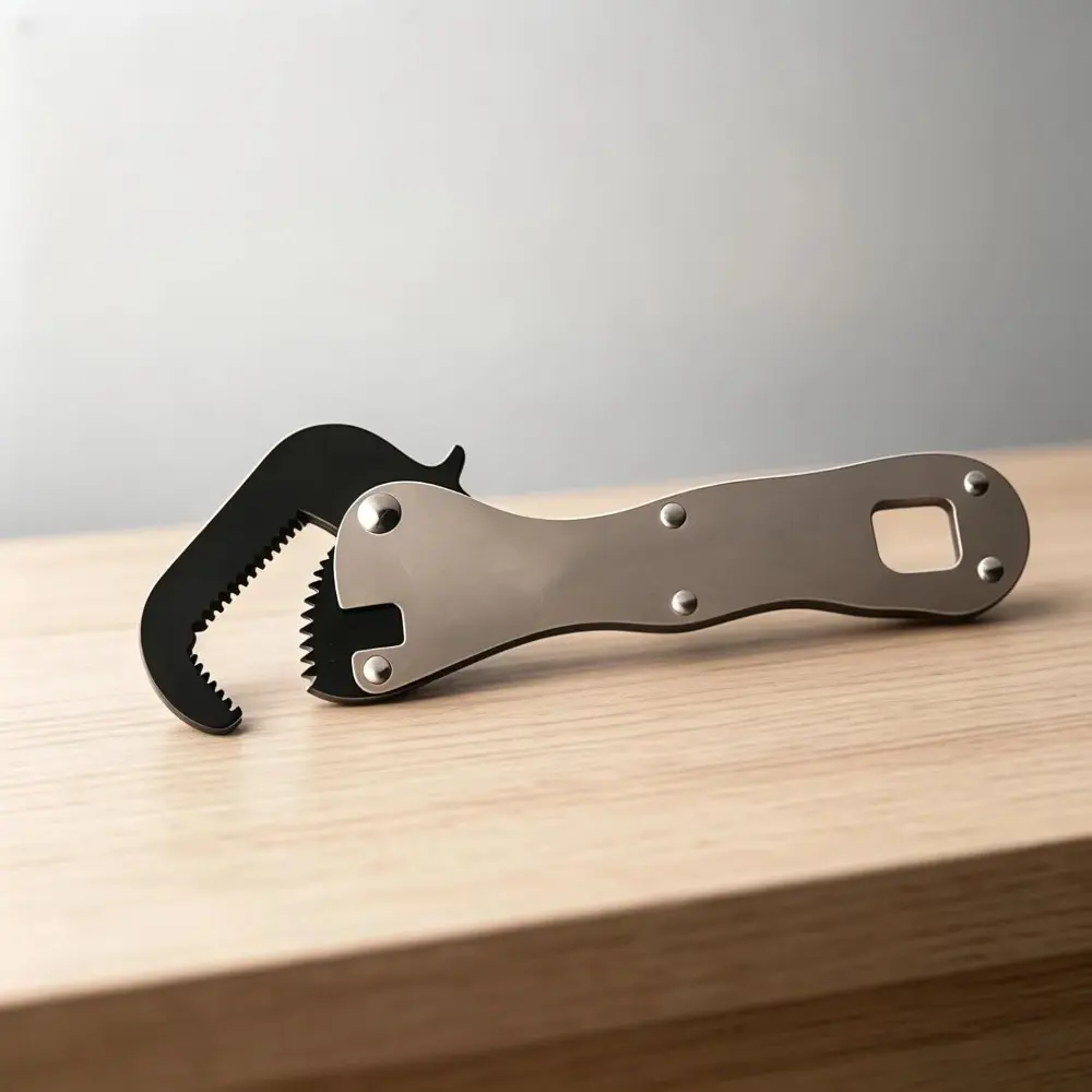 1 PCS Mini Adjustable Wrench with Storage Bag – Micro Pipe Tool for Tight Spaces, Compact Self-Adjusting Steel Spanner for DIY, and Plumbing Work
