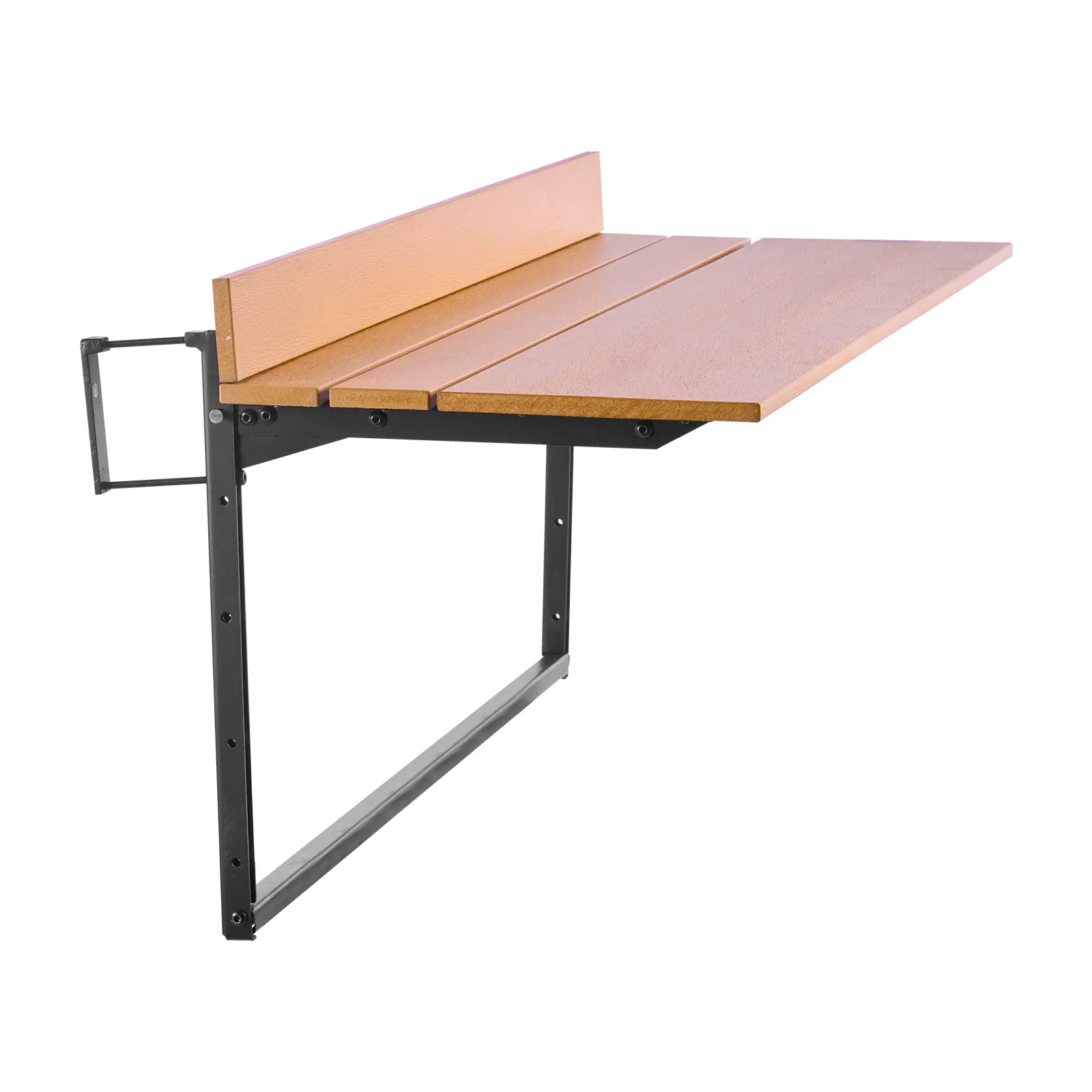 Balcony Hanging Table, Folding Balcony Railing Table, Stainless Steel Bracket + PS Tabletop Construction, 5-Level Adjustable, Versatile and Convenient, For Patio & Deck
