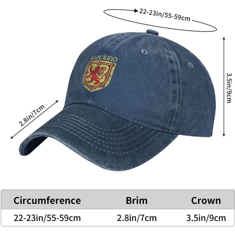 Scottish Flag Rampant Lion Denim Trucker Hat Baseball Cap for Men Or Women Cowboy Black