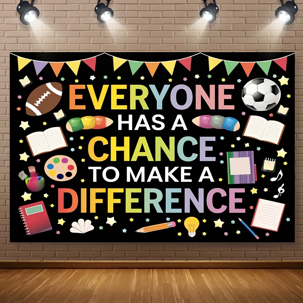 Back to School Celebration Backdrop Banner, 100% Polyester Wall Tapestry for Indoor Party Decor, Studio Photography Background and Holiday Events