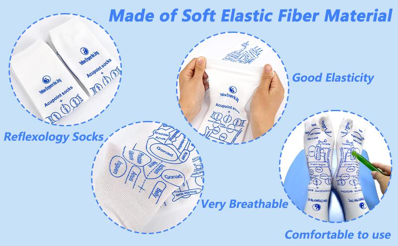 YAMMI Reflexology Socks with Tools and Gloves Set, Unisex Pressure Point Socks with Reflexology Tools, Acupuncture Socks Kit for Foot Massage, Foot Massage Sock Guide Body Care Comfort