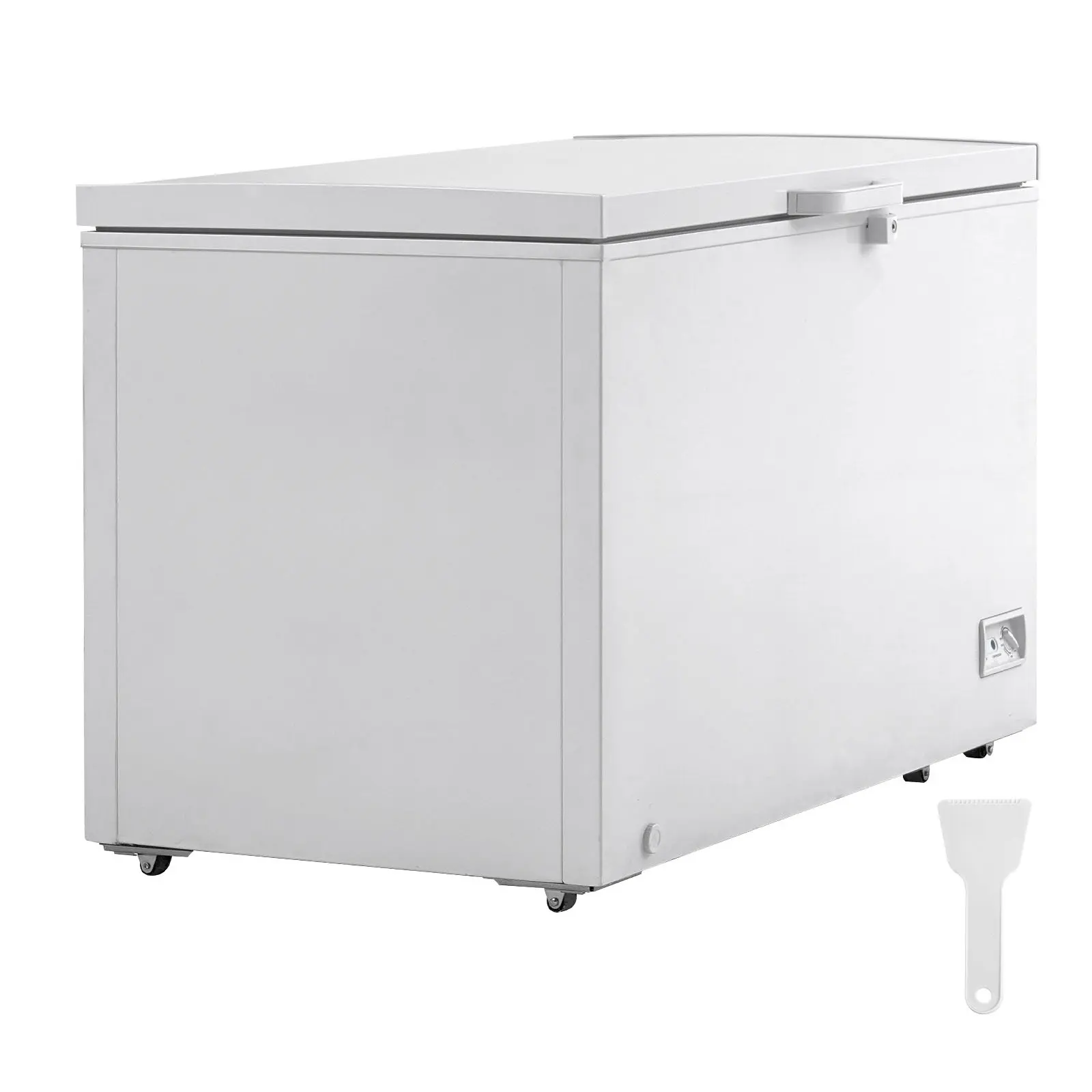 Chest Freezer, Large Deep Freezer Removable Baskets, 7-Level Adjustable Temp, Freestanding Top Open Door Commercial Chest Freezers with Locking Lid, LED Lighting