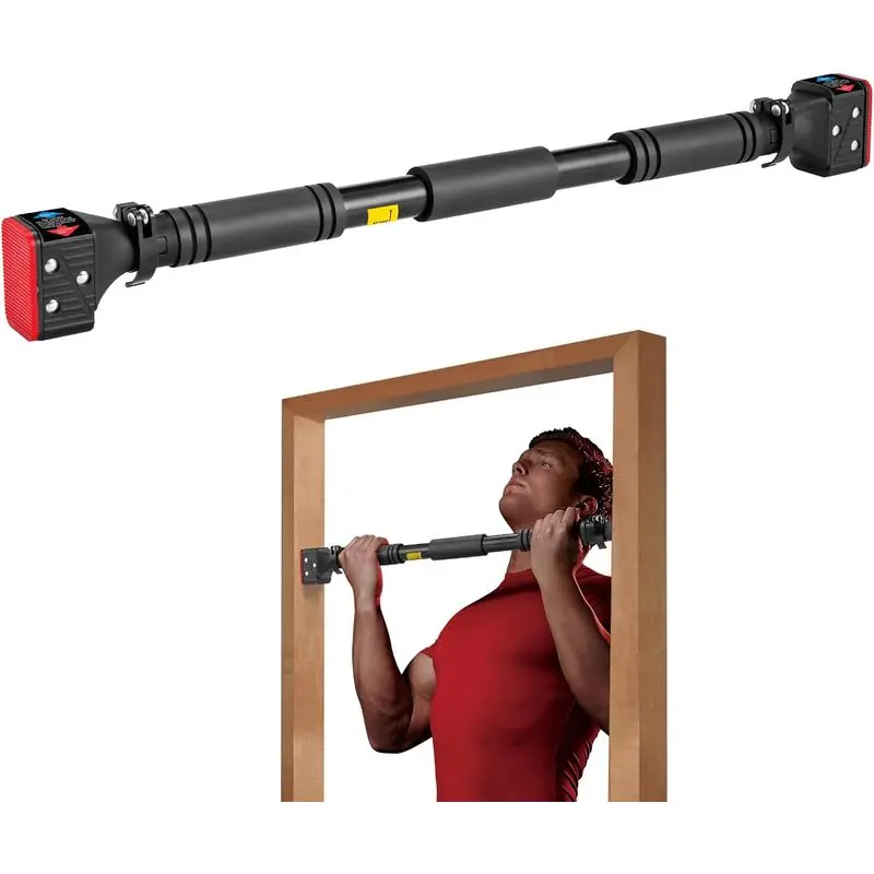 fitness Pull-Up Bar For Door Frame Chin Up Bar Upper Body Workout 28.3"- 37.8" Adjustable Portable Training Pull-Up Bars without Screw - Adjustable Width Locking Mechanism
