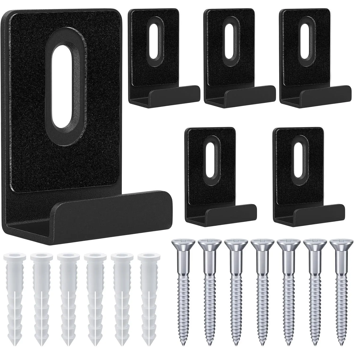 6Pcs Heavy Duty Metal Mirror Clips - 1/2" Wide Channel, Black Wall Mounting Kit for Frameless Mirror, Billboard & Tile DisplayGift