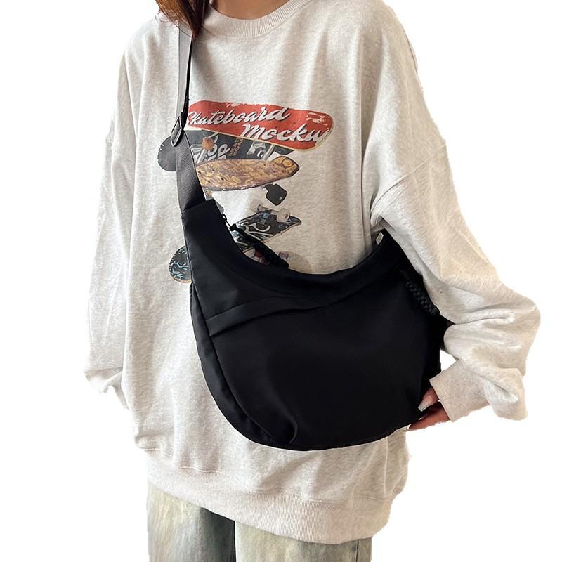 2026 New Nylon Shoulder Crossbody Bag, Casual Japanese & Korean Versatile Dumpling Bag for Autumn & Winter Outings women handbags luxury designer tote real