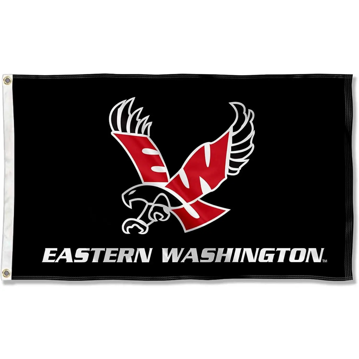 Eastern Washington Eagles Black Large Grommet Banner Flag, Lightweight Sports Collectible for Decoration