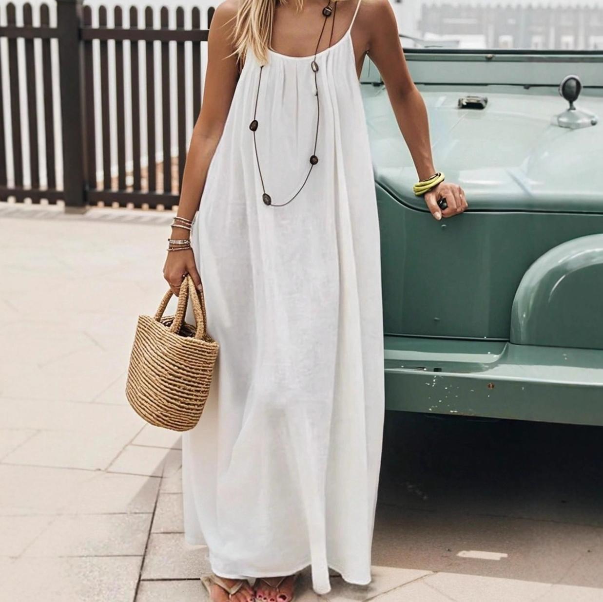 2026 New Arrival Women’s Backless Spaghetti Strap Loungewear Dress | Loose-Fit Cozy Home Essential 2026 New Arrival Women’s Backless Spaghetti Strap Loungewear Dress | Loose-Fit Cozy Home Essential