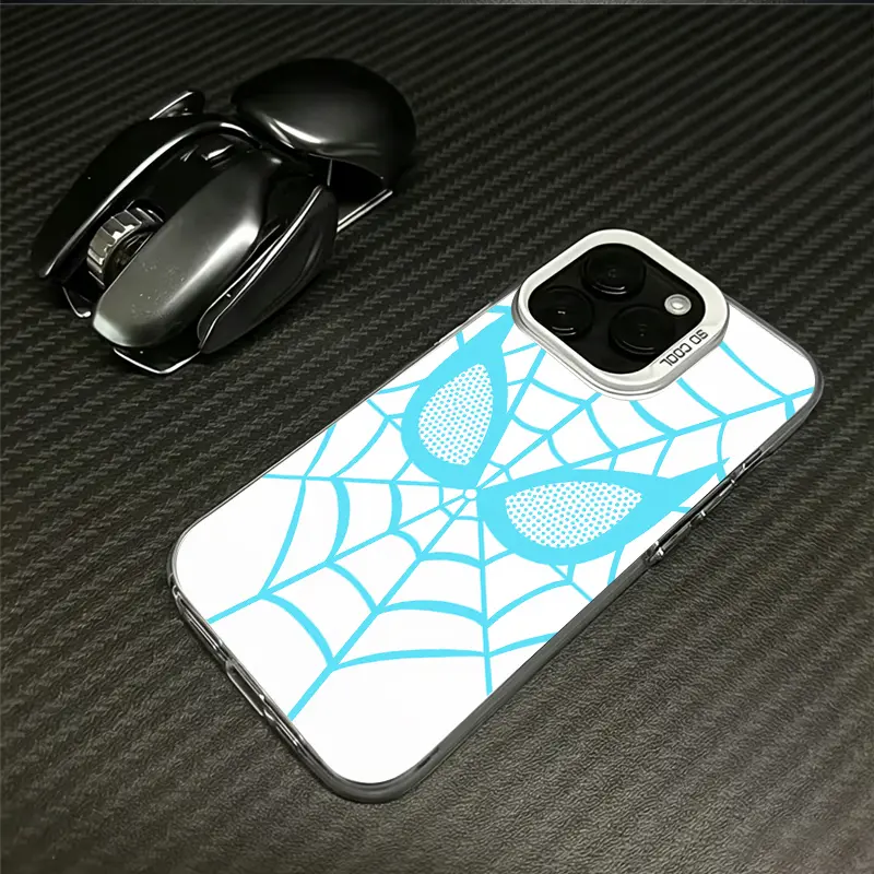 Minimalist Grid Phone Case for IPhone 17 16 15 14 13 12 11 XS MAX / X / XR TPU Laser Craft Anti-Drop Case Shockproof Mobilephone Protective Cover Cellphone Protection, Accessories, Smartphone