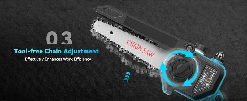 Seesii 4-in-1 Pole Saw & Pruning Shears Combo Kit, 6 Inch Mini Chainsaw for Tree Trimming, Battery Powered Chain Saw with Extension Pole, Tree Trimmer Limb Branch Cutter Pruner CP600 #TikTokShopBlackFriday