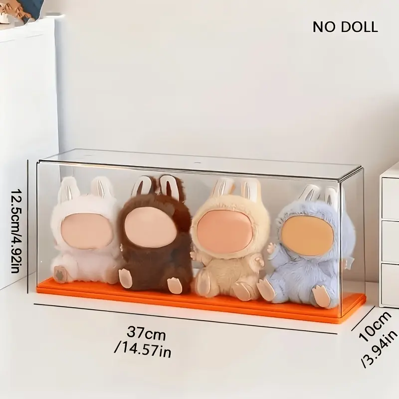 [PABHAN] 1/2pc Decorative Acrylic Storage Box - Dust-Proof Stackable Mini Organizer for Blind Box Figurines, Small Collections, Tabletop Home Office Use, Valentine's/Thanksgiving/Mother's Day Gift, Mini Boxes