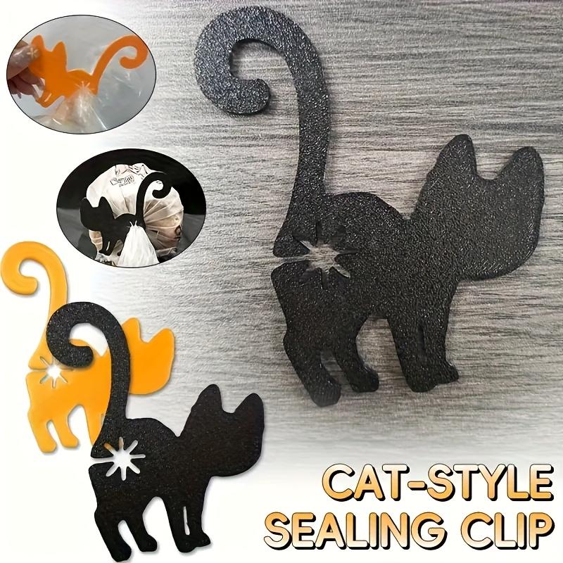 2-piece set of cute cat-shaped bread clips, made of durable plastic material, reusable and multi-functional, moisture-proof and dust-proof sealing clips, suitable for housewives, the elderly, and office workers, an ideal gift for friends and relatives, ki