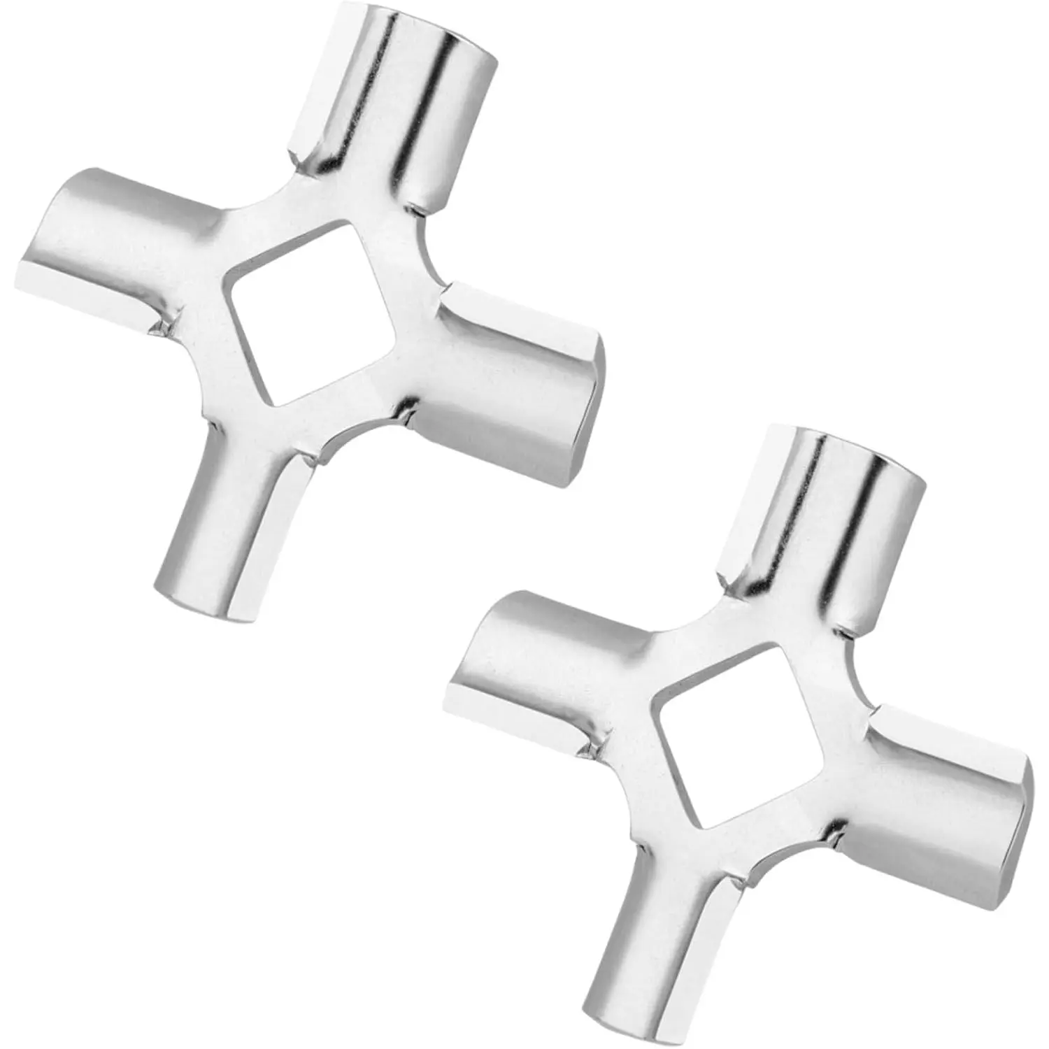 2-Count Stainless Steel Meat Grinders (2-Piece Set) for Stand Mixer Attachment Processor, Easy Cleaning Accessory Compatible with WPW10408733, W10408733, 4162144, 9706857 for Stand Mixer Users, Two Piece Set