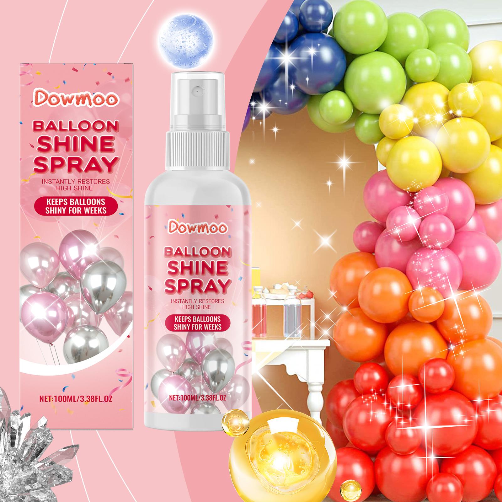 2PCS Dowmoo Balloon Shine Spray Brightens Up The Party Atmosphere With Easy To Apply Gloss Latex Balloon Spray