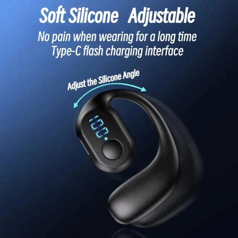 Wireless Earphones Air Conduction OWS Headphone HiFi Ear-Hook Music Sports Noise Cancel Headset For All Smartphones