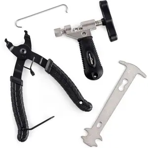 Bike Bicycle Chain Repair Tool Set, Master Link Pliers, Chain Breaker and Chain Checker Kit