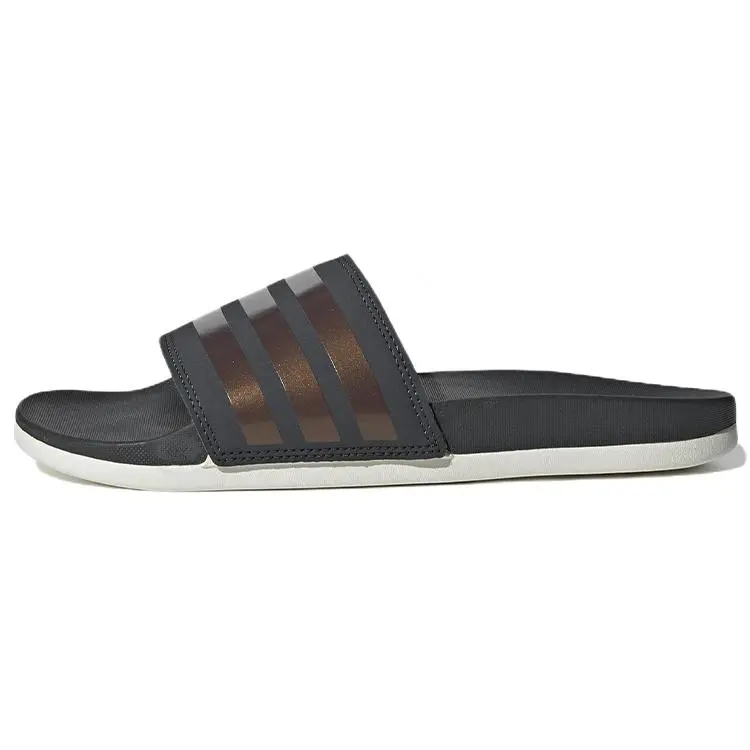 Adidas Wmns Adilette Comfort Slides 'Stripes Shimmer - Copper Metallic' F97200