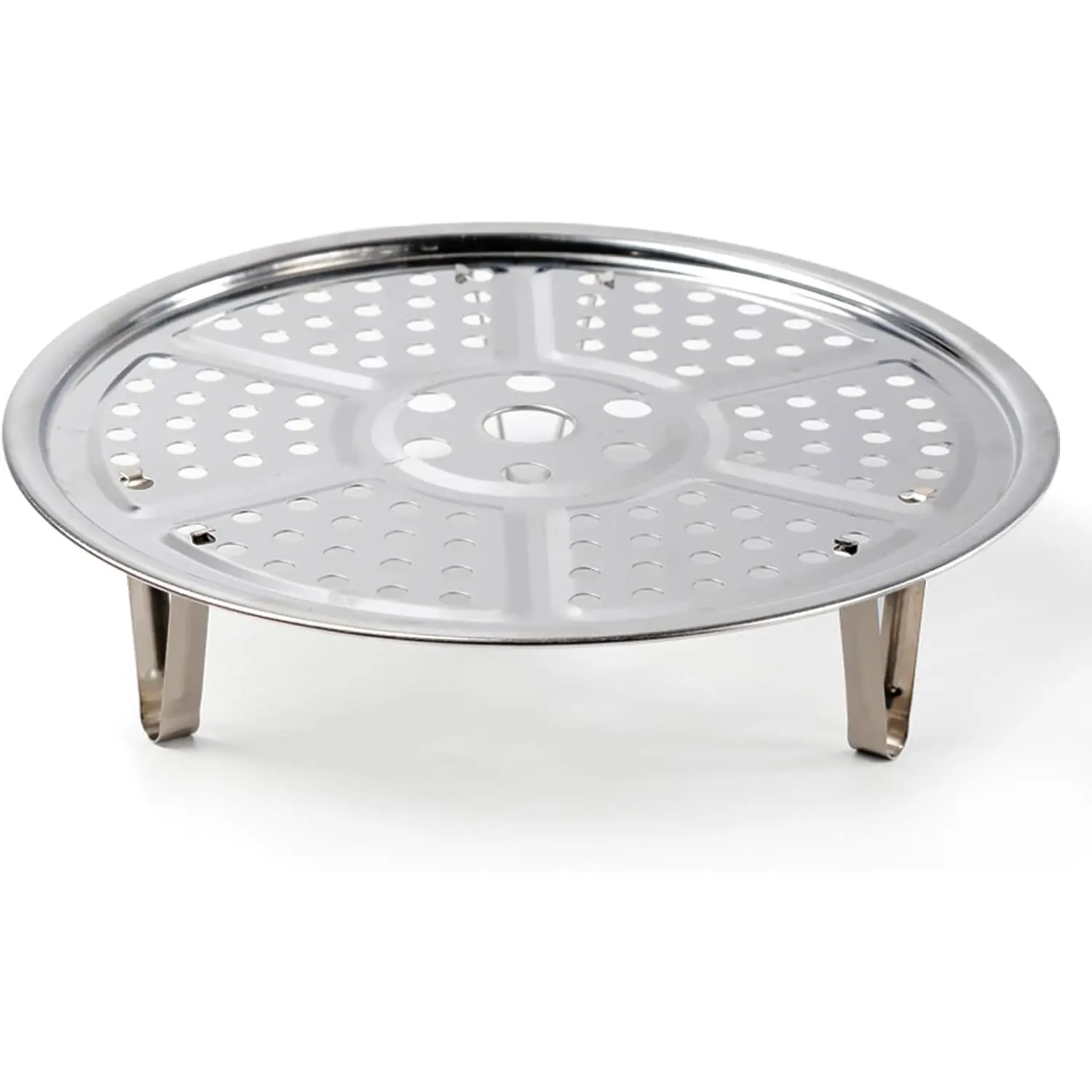 Sturdy Stainless Steel Pet Supplies Steamer Rack - Removable Stand, 8.7in Perforated Hole Pot Tray, Easy Clean, Nutrient Retention, Universal Fit for 9in+ Inner Diameter Cookware
